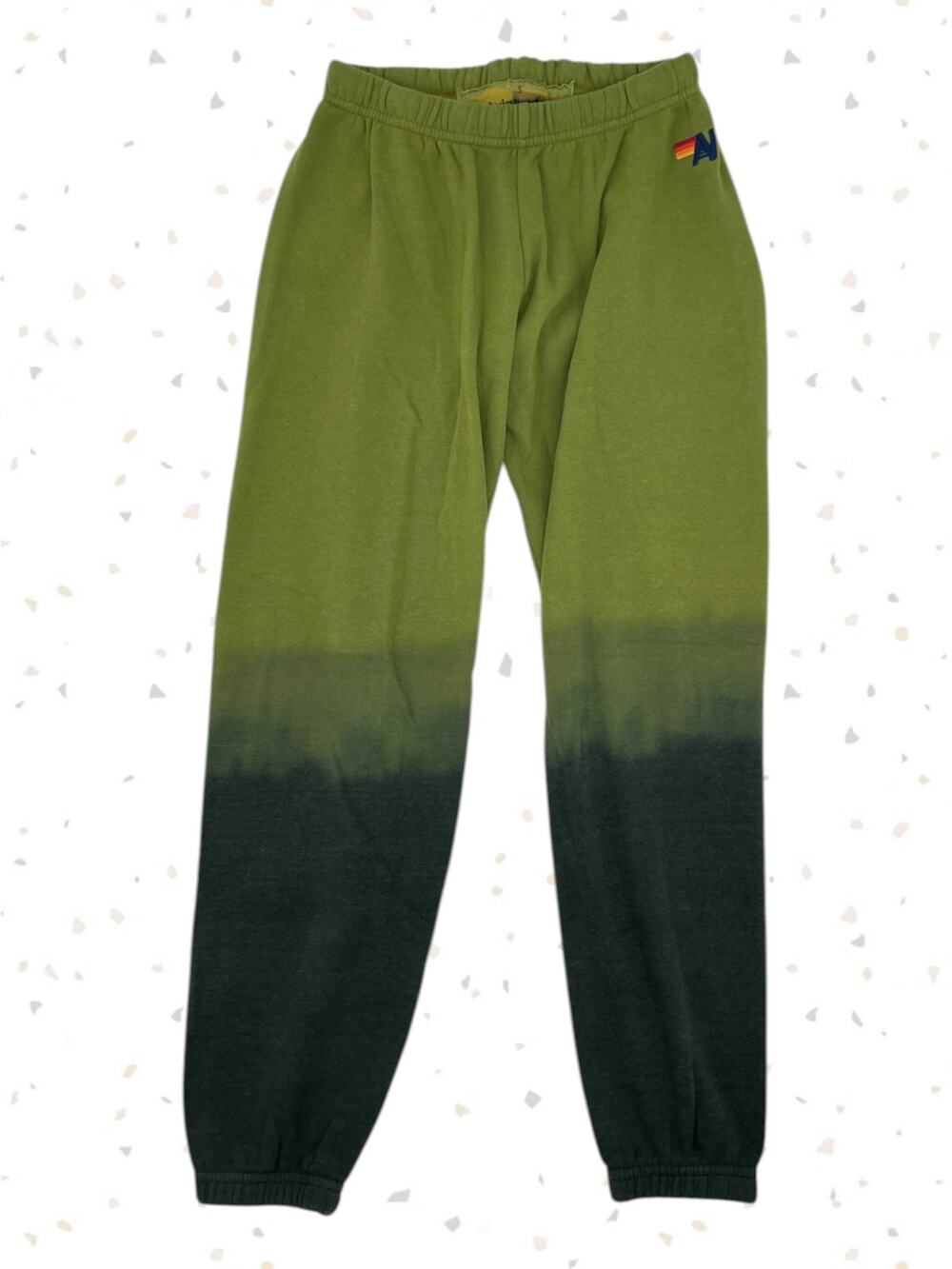 Aviator Nation Dip Dye Sweatpants Green Nature Two Tone Lounge Pants Size S